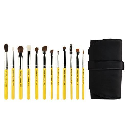 TRAVEL EYES 12PC. BRUSH SET WITH ROLL-UP POUCH